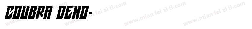 Coubra Demo字体转换
